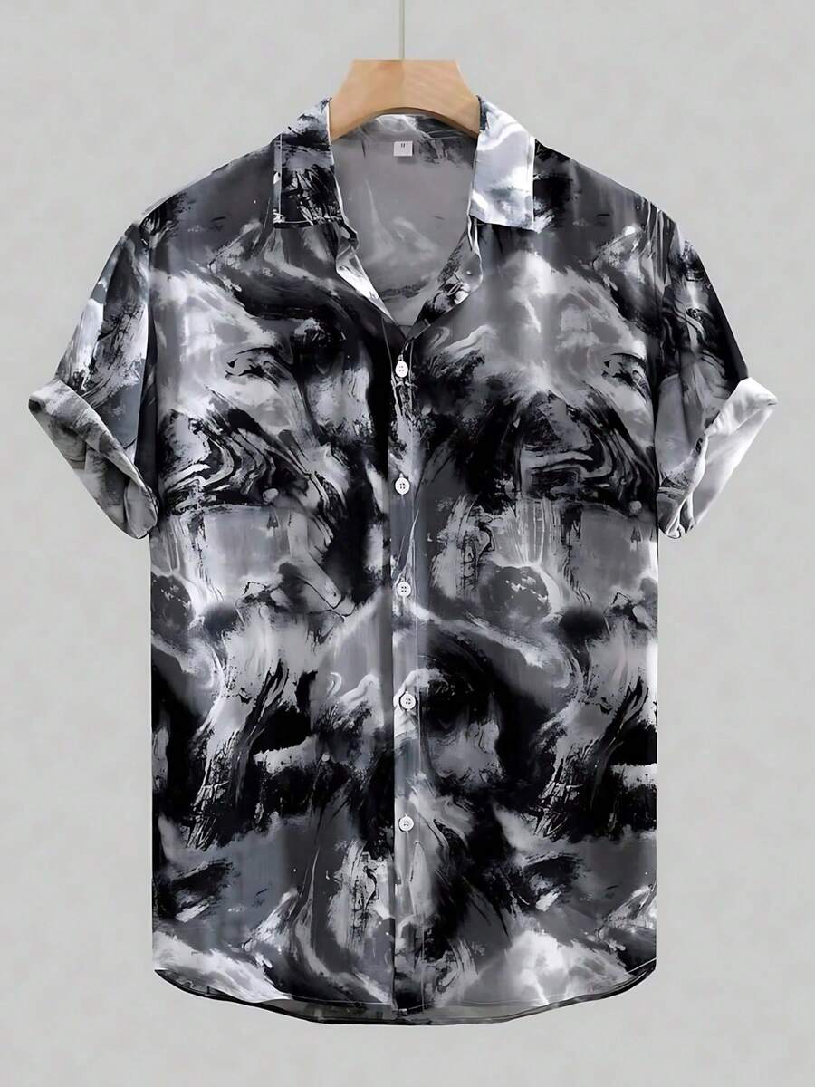 Summer Hawaiian Floral Short Sleeve Polo For Men - A508D-aL23659 - View 1