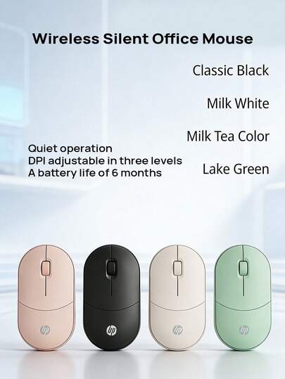 HP Lightweight Wireless Mouse, Convenient Battery Design, 2.4G Anti-Interference Transmission, Long Battery Life, Quiet Operation, Suitable For Long-Term Office Work And Mobile Office Use.