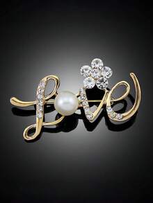 1 Piece Of Simple LOVE Letter Anti-Exposure Brooch Pin - Multicolor - View 1