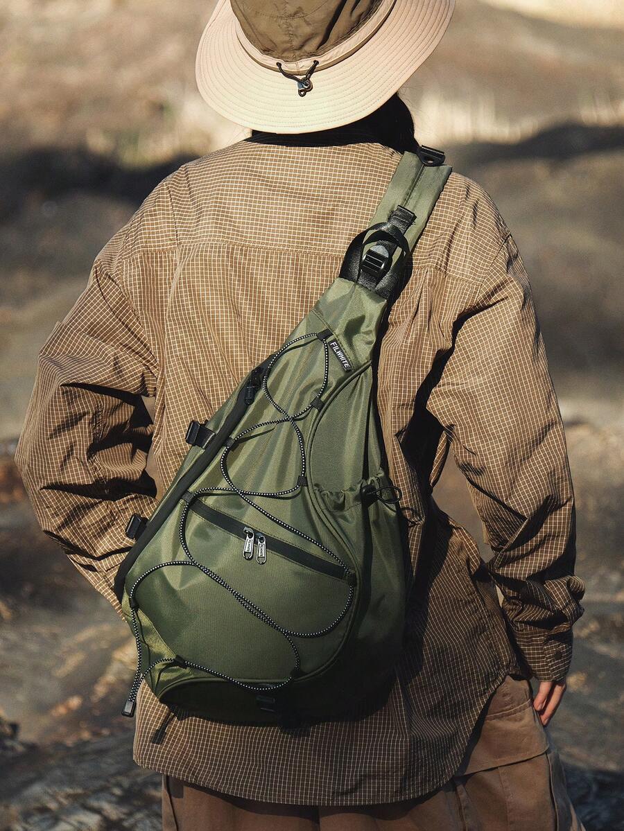 HGUL+BAG Túi đeo ngực nam dung tích lớn, túi đeo chéo du lịch phong cách hip hop thường ngày, túi đeo vai bằng nylon, túi đeo chéo công sở, túi đen ngày Valentine, ba lô sinh viên, túi đeo vai, túi đa năng đi bộ đường dài du lịch, quà tặng dã ngoại tiện dụng, quà tặng thanh lịch ngày lễ Tạ ơn Giáng sinh cho nam giới