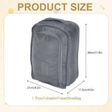 Sac à chaussures de voyage - Garde les vêtements et les chaussures propres et organisés | Accessoire de voyage pliable et essentiel | Convient pour les baskets, les talons et les plates-formes | Solution de rangement légère pour le fitness, le camping et les voyages d'affaires - Voir 6