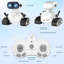 Robot de Juguete para Niños y Niñas - Juguete Inteligente RC 2.4Ghz, Robots Interactivo de Control Remoto con Música, Luces LED y Baile, Regalo para Navidad, Cumpleaños, 3+ Años - 1 - Ver 5