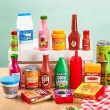 Set de 30 piezas de latas de comestibles, accesorios de cocina para juegos de helado y cajas de comida rápida - como en la foto - Ver 4