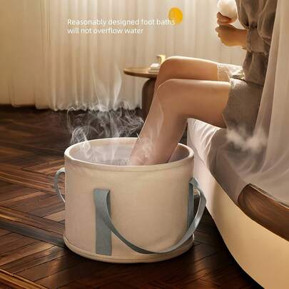 Bồn ngâm chân di động gấp gọn cao cấp, túi ngâm chân điều chỉnh nhiệt độ, bồn ngâm chân không dây tiện lợi khi đi du lịch, vật dụng thiết yếu cho sức khỏe và chăm sóc tại nhà, hoàn hảo cho cả nam và nữ tận hưởng ngâm chân vào mùa thu và mùa đông, mang đến trải nghiệm thư giãn tuyệt vời.