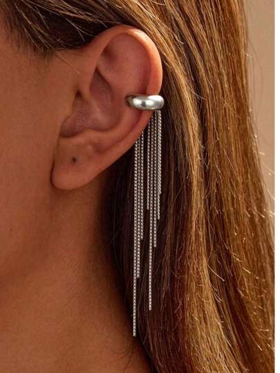 1 chiếc khuyên tai INS thời trang cao cấp, thanh lịch, dài, bằng thép không gỉ, mạ vàng 18K, trang sức cao cấp độc đáo, phù hợp cho mọi dịp, tiệc tùng, họp mặt, đi làm hàng ngày, là lựa chọn hàng đầu để làm quà tặng.