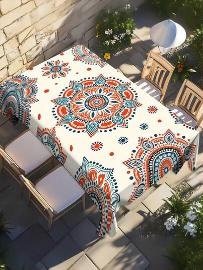 1 件波兰米娅风格桌布，适用于家庭聚会、复活节庆祝活动、派对、野餐、露营、婚礼、生日派对、厨房和户外装饰、餐厅和自助餐、节日风格，是理想的礼物，可保护桌面。