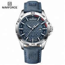 NAVIFORCE Fashion Men's Wrist Watch, Top Brand Luxury Waterproof, Genuine Leather Strap, Date Display, Quartz Sport Watch, Gift 8023 - Black - View 17