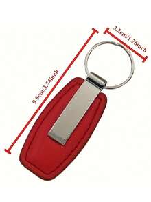1pc Customized Fashion Metal & PU Leather Keychain, Can Customize Logo And Name, Suitable For Car And Motorcycle Keys, Ideal Gift For Mother's Day, Back To School, Father's Day - Multicolor - View 8