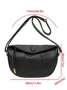Fashionable Commuter Bag, Luxury Women's Handbag, Exquisite Shoulder & Top Handle Multi-Function Work Bag - Black - View 9