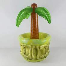 1 pieza Árbol de coco inflable grande de PVC, Cubo de hielo de coco inflable, Portavasos de árbol de palma, Adecuado para fiesta en la piscina y almacenamiento en la playa, Suministros de piscina, Almacenamiento de piscina, Portavasos, Juegos inflables de piscina, Entretenimiento de playa - Talla única - Ver 11