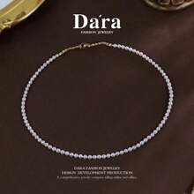 DARA 一条优雅的淡水养殖珍珠项链，适合女士日常佩戴，配有精美礼盒 - 彩色 - 查看 8