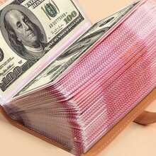 A6彩色現金收納簿 大容量 可存放現金、照片、郵票與銀行卡 50頁 3環活頁相簿 學用品 - A6 - 查看 5