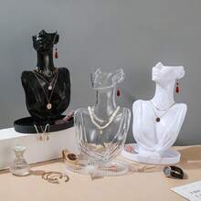 Jewelry Display Stand, Necklace Earring Bracelet Organizer Rack, Torso Mannequin Bust For Home Bedroom Vanity, Storefront Window Display - Multicolor - View 6