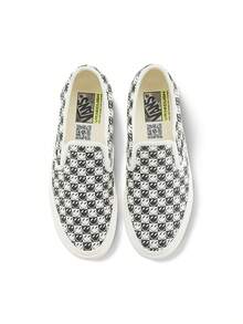 Giày Vans Authentic VR3 Smiley Face Checkerboard Print dành cho nam và nữ, chất liệu vải canvas, kiểu dáng thường ngày, mã sản phẩm VN0007NCKIG. - màu đen - Xem 4
