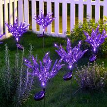 Solar Powered Lavender Artificial Flower Lights, Outdoor Lawn Stake Lights, Garden Patio Balcony Decor, Mother's Day Father's Day Anniversary Wedding Gift, Romantic Atmosphere Lights, Purple Flower Field - Solar-powered Lavender Lamp - View 9
