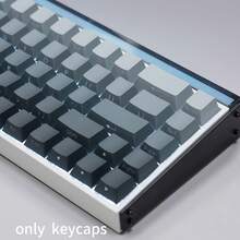 133-Key Polar Day Side-Printed Keycaps, PBT Material, Gradient Gray, OME Height, Compatible With Cherry/Gateron MX Switches, High Quality, Wear-Resistant, Non-Fading, Non-Oily - View 4
