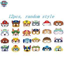 Paw Patrol 12个/6个套装主题半脸面具，DIY狗狗造型纸面具，颜色和款式多样。适用于生日派对装饰、拍照道具、圣诞节、新年、情人节、婚礼、周年纪念日及其他节日装饰和礼物。（款式随机） - 彩色 - 查看 12