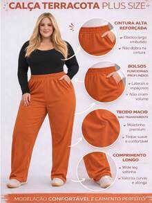 Plus Size Thick Fleece Sweatpants – Comfort And Style For Winter - 紅陶 - 查看 6