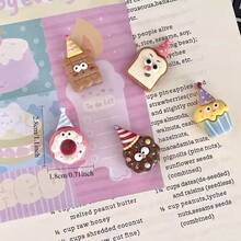5/10/15pcs Cute Party Dessert Fridge Magnets, Resin Donuts, Toast, Cupcakes, Fridge Stickers, Decorative Magnets For Refrigerator And Kitchen, Best Gift For Christmas And Holiday Parties - Multicolor - View 5