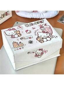 SANRIO 1个三丽鸥首饰盒，专为收纳耳环、戒指、项链和卡片而设计。小巧便携，适合旅行携带，配有2个可调节隔板，方便整理各种物品。饰有可爱的卡通Hello Kitty图案，是情人节或生日送给女友或闺蜜的绝佳礼物。 - 彩色 - 查看 10
