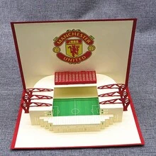 FIFA FIFA FCB 诺坎普球场 3D 立体贺卡 15*20cm，足球俱乐部球迷纪念品，手工纸艺艺术品，可书写祝福卡，2026 年世界杯足球球迷生日礼物及收藏品。 - 查看 3