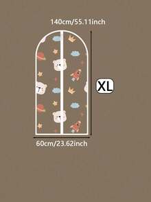 [Waterproof, Dustproof, More Convenient For Seasonal Clothing] 5/10pcs Cute Cartoon Pattern Garment Dust Cover, Wardrobe Hanging Clothes Protector Bag, Coat/Suit Dust Bag, Down Jacket Dust Cover, Seasonal Clothing Dust Proof Storage - Multicolor - View 12