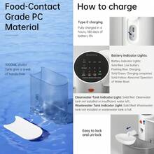 Dispensador de fuente de agua para gatos, agua móvil, desenchufado, alimentador de agua automático, bebedero para perros y mascotas, alimentador para mascotas, fuente para gatos - Cuenco de acero inoxidable - Ver 4
