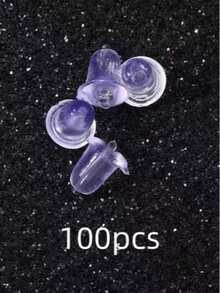 1套耳钉后塞，透明塑料金属橡胶硅胶耳钉后塞替换套装，适用于鱼钩耳环和耳钉 - 彩色 - 查看 7