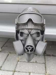 YAIUZGOO Cubierta de enganche de remolque del apocalipsis zombi gótico - Diseño interesante de máscara de gas y casco, se ajusta a remolques, camiones, motocicletas - Bola de acoplamiento resistente con accesorios de estilo de calavera, superficie texturizada, accesorio automotriz, regalo - A - Ver 4