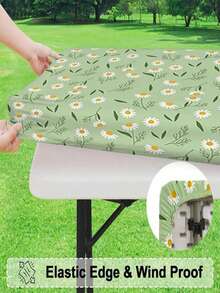 1 tấm trải bàn ngoài trời hình chữ nhật bằng polyester, chống thấm nước và dễ lau chùi, thích hợp dùng cho bàn cà phê, trong nhà, ngoài trời, sân hiên, dã ngoại, cắm trại, tiệc tùng, tiệc chiêu đãi, nhà hàng. - B - Xem 4
