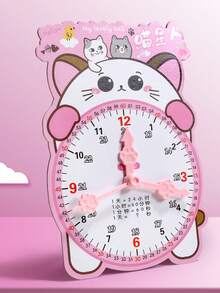 1pc Learning Clock, Clock Model Set With 3 Interconnected Hands For Hour And Minute Recognition, Colorful Clock Time Teaching Aid, 3-Hand Linked Clock For Elementary Students To Learn Time, Suitable For Back To School - Default - View 9