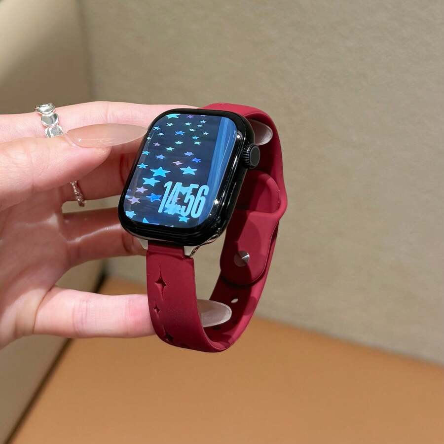 全新梦幻星空硅胶表带，兼容 Series 1/2/3/4/5/6/7/8/9/10/SE/Ultra，适用于 38mm、40mm、41mm、42mm、44mm、45mm、49mm 表盘，亲肤硅胶材质，耐磨、不褪色、透气、防汗，少女时尚，马卡龙色系