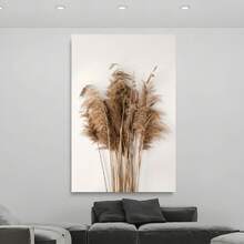 Framed Set de tres s planos 2D con marco de , con plantas vintage, perfectos para el Día de Acción de Gracias y temáticas de playa, en un estilo boho beige, ideal para decorar paredes del hogar - Enmarcado - Ver 2
