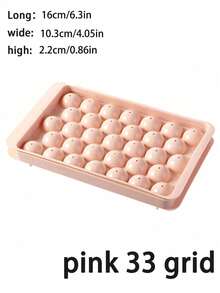 1 buah Cetakan Es Warna Pink, Cetakan Bola Es 33 Kotak dengan Tutup, Alat Pembuat Es Kulkas untuk Mendinginkan Minuman, Warna Acak - MultiWarna - View 3