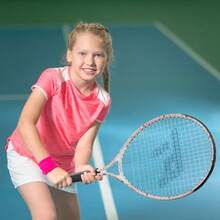 LITIAN - Raqueta de tenis rosa para niños de 2 a 10 años ligera y duradera 17 pulgadas 19 pulgadas 21 pulgadas 23 pulgadas 25 pulgadas raquetas de tenis para niños pequeños y jóvenes - RosaUnicornio - Ver 7