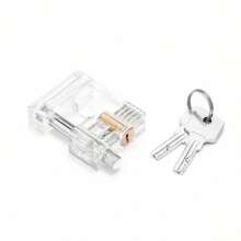 Transparent Practice Padlock - Lock Mechanism Training Kit For Learning & Skill Practice - A - View 7