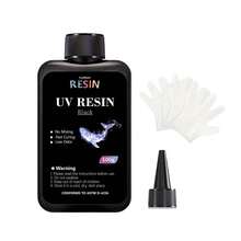 100g Nhựa UV đen trắng, nhựa epoxy UV khô nhanh và ít co ngót, thích hợp cho các dự án thủ công DIY, đúc khuôn, làm khuôn nhựa UV, dễ sử dụng cho người mới bắt đầu. - A - Xem 10