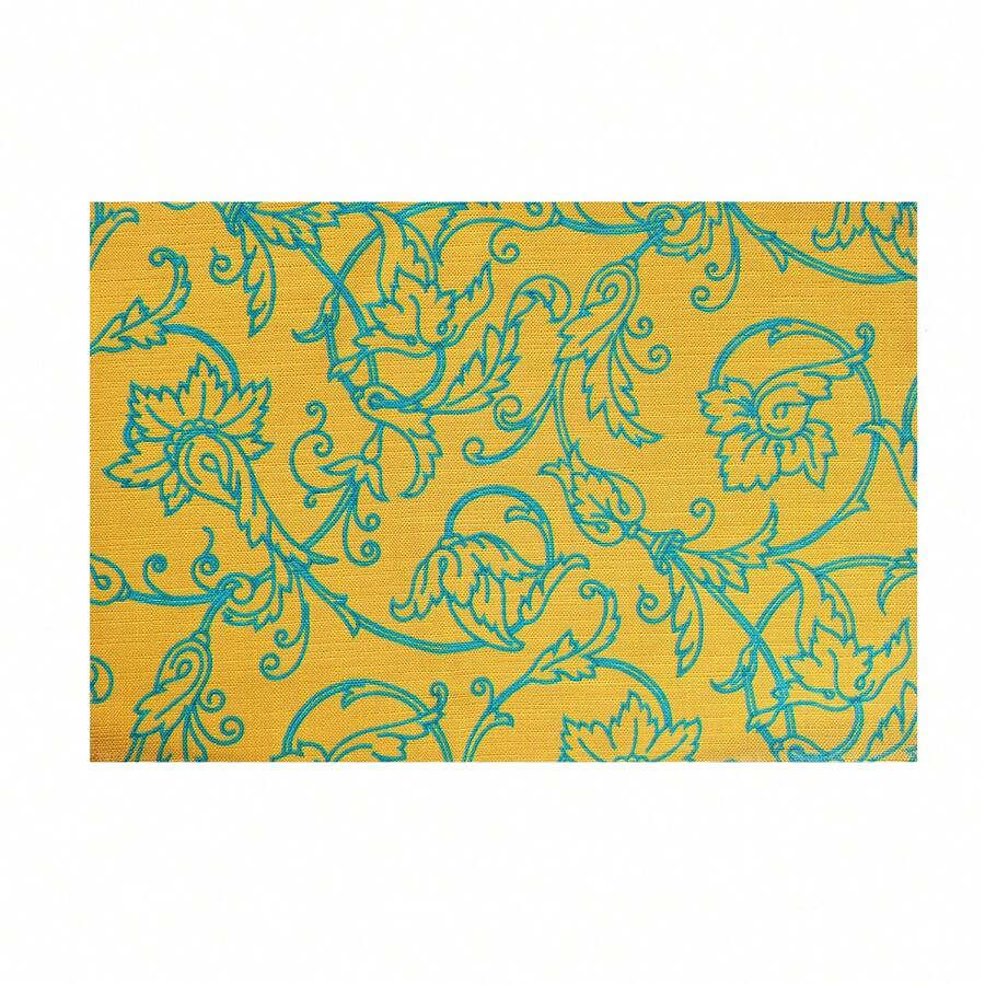 millianess 4pcs Set Of High-End Printed Placemats In Mint Green/Blue/Yellow/Pink, Featuring Cubic Line Patterns For A Modern Minimalist Style With Strong 3D Effect. Made Of Polyester Fabric, Rectangular 30cm*45cm, Single-Sided Printing, Reverse Side In Solid Linen-Like Texture. Suitable For Various Dining Table Settings.