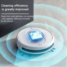This Robotic Vacuum Cleaner And Mop Combo Is Suitable For Both Wet And Dry Cleaning, Offers Multiple Cleaning Modes, And Is A 3-In-1 Robot Vacuum Cleaner With Automatic Charging. It's Perfect For Cleaning Pet Hair And Debris, Hard Floors, And Low-Pile Carpets. - 白色 - 查看 4