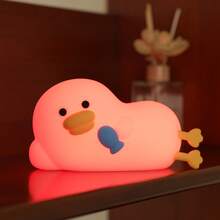 Đèn ngủ LED cho trẻ em, đèn ngủ hình động vật dễ thương, đèn ngủ hình vịt Kawaii bằng silicon, đèn ngủ cho bé có thể điều chỉnh độ sáng, đèn cảm ứng USB cho phòng bé, quà tặng cho trẻ em. - Nhiều màu - Xem 8