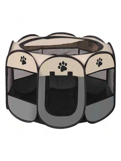 Plumín plegable para mascotas y gatos, corral portátil para perros pequeños, cachorros, gatitos, con funda de transporte gratuita y almohadilla impermeable, corral desplegable para
