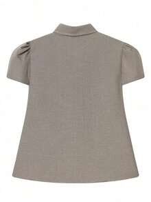 Women's Plaid Short Sleeve Shirt, Suitable For Autumn And Winter Outfits Summer - 彩色 - 查看 7