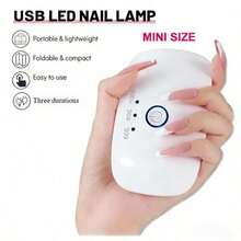 Lâmpada de Unha LED Portátil com Plugue, 8 Lâmpadas de Alta Luminosidade, Temporizador de 60s/90s/150s Cura Rápida, Lâmpada de Unha Compacta Super Brilhante com Cabo de Alimentação Longo, Lâmpada de Unha de Salão, Ferramenta de Unha Portátil, Adequada para Manicure em Casa, Manicure Portátil, Ideal para Iniciantes, Entusiastas de DIY, Técnicos Profissionais, Ótimo Presente para Natal, Dia dos Namorados - Multicolorido - Visão 8