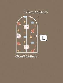[Waterproof, Dustproof, More Convenient For Seasonal Clothing] 5/10pcs Cute Cartoon Pattern Garment Dust Cover, Wardrobe Hanging Clothes Protector Bag, Coat/Suit Dust Bag, Down Jacket Dust Cover, Seasonal Clothing Dust Proof Storage - Multicolor - View 11
