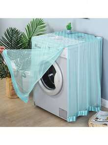 1-Piece Lace-Edged Sun And Dust-Proof Washing Machine Cover With Side-Opening Design, Suitable For Fully Automatic Washing Machines, Home Appliance Dust-Proof Covers For Storage And Organization. - Multicolor - View 6