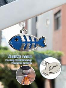 1pc Customized Dust Plug Charm, Personalized Name Applicable For Various Micro-USB, USB-C/Type-C, Apple Lightning Ports - Silver - View 3