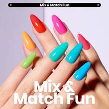 Beetles 12 Colors 7.5ml/0.25 Fl Oz Nail Polish Set - Love In Echo Quick Dry Spring Formula, Salon Long Lasting DIY Pastel Nail Art Gifts For Women - 12 Màu Sắc Cocktail Mùa Hè - Xem 3