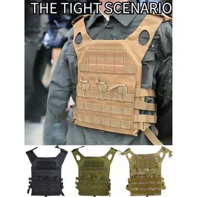 1 chiếc áo gi lê chiến thuật Airsoft, kiểu Molle thoáng khí JPC, có thể điều chỉnh, dùng cho huấn luyện game CS, phù hợp với người có vóc dáng mảnh mai, áo gi lê chiến thuật Airsoft ngoài trời, áo gi lê paintball có thể điều chỉnh, áo gi lê chiến thuật Airsoft ngoài trời, có thể điều chỉnh cho người lớn tập luyện, súng hơi mềm chiến thuật, paintball, chiến thuật, SWAT, tấn công, bắn súng, truy đuổi, ngoài trời, thiết bị mang theo, áo gi lê
