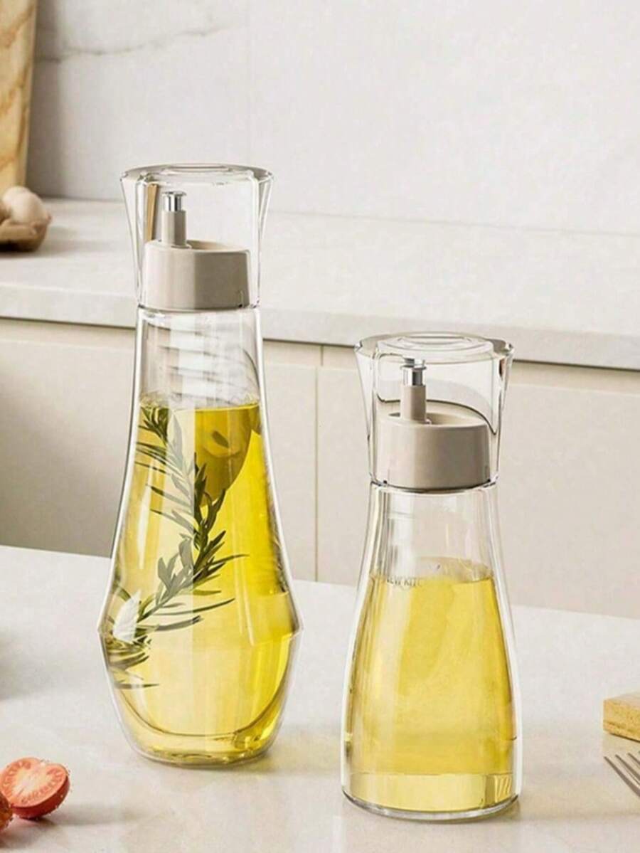 Bình đựng dầu ăn bằng thủy tinh chống rò rỉ 150ml/260ml, bình đựng dầu ô liu và giấm có vòi chống nhỏ giọt và nắp an toàn, dễ vệ sinh, bình đựng gia vị để bàn cho nhà bếp và phòng ăn (Màu sắc và kiểu dáng ngẫu nhiên) - Nhiều màu - Xem 1