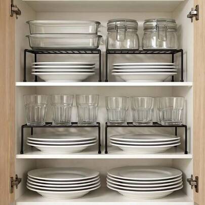 Organizador Retrátil Multiuso Metal 18x23x40cm Armário Guarda Roupas Suporte Prateleira Cozinha Aramada